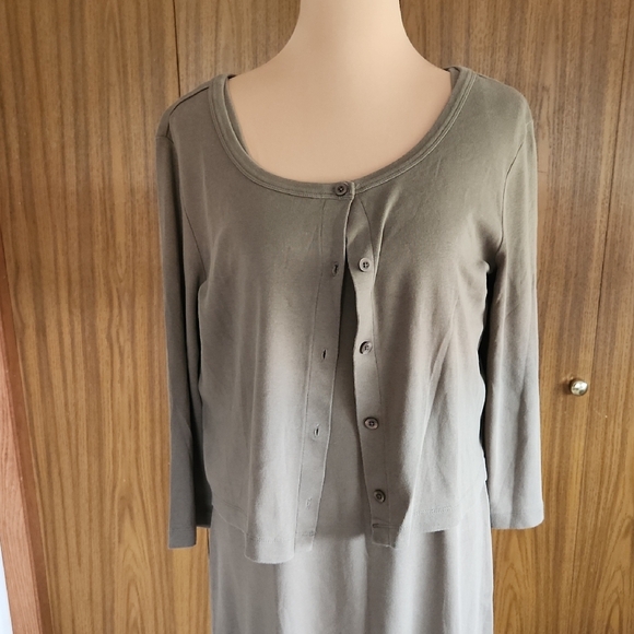 Eddie Bauer Cotton Dress With Jacket.  Note Sizes: Dress S, Jacket M. - Picture 1 of 6